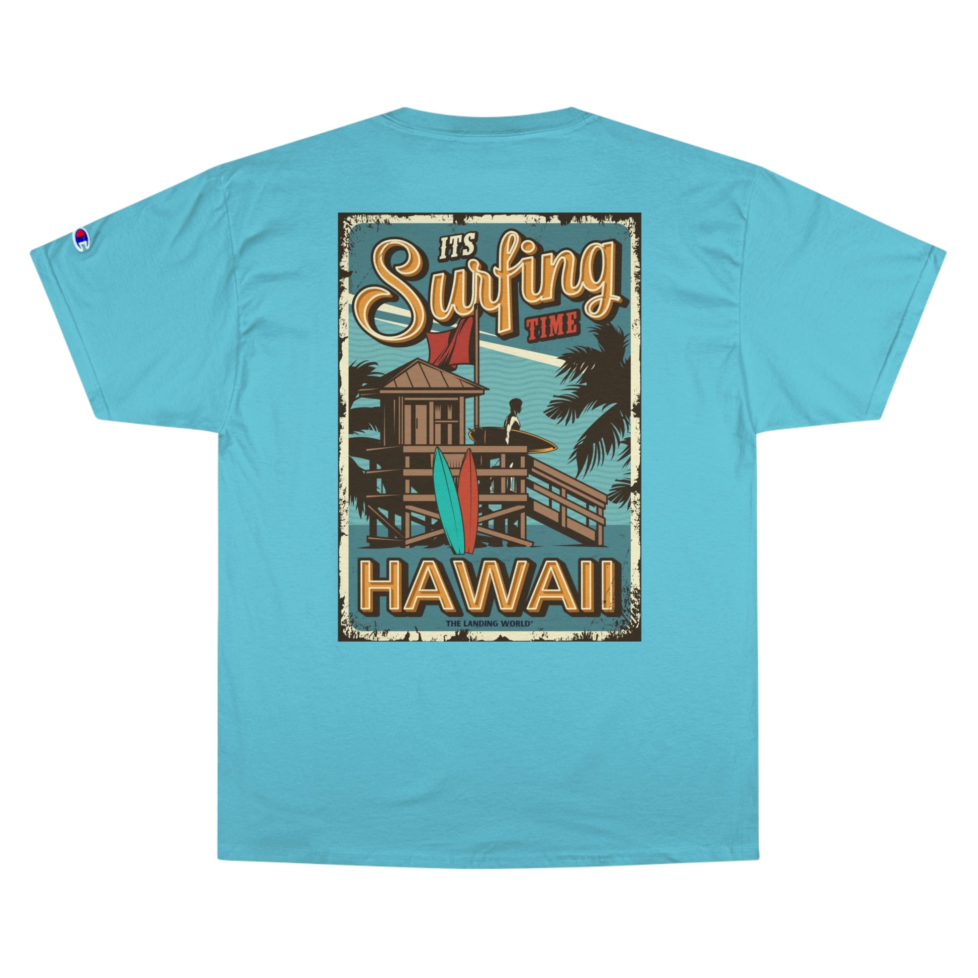 Surfing Hawaii Unisex T'Shirt, Champion T-Shirt Up to 4XL