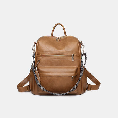 PU Leather Convertible Resort Backpack