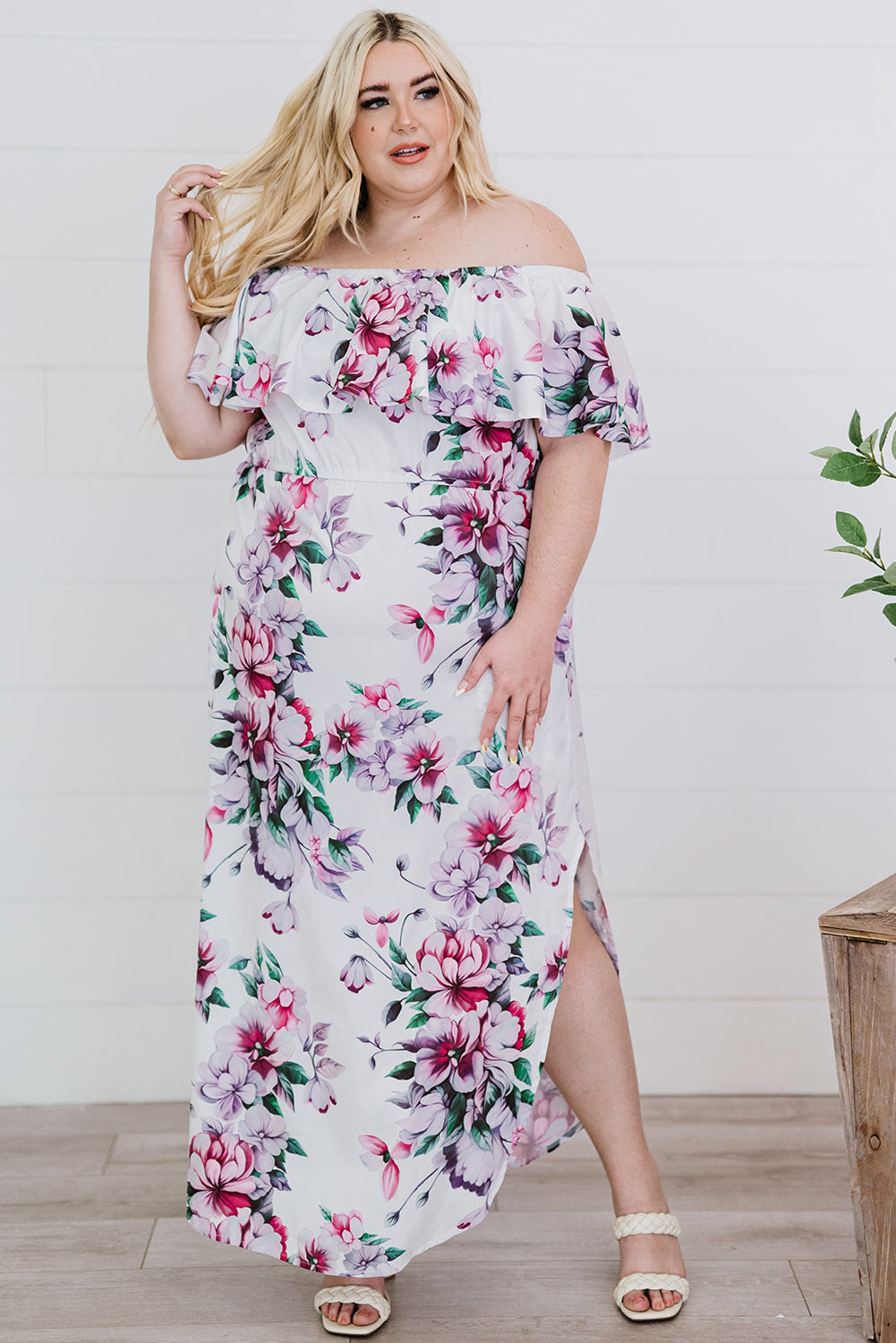 Plus Size Floral Maxi Summer Dress
