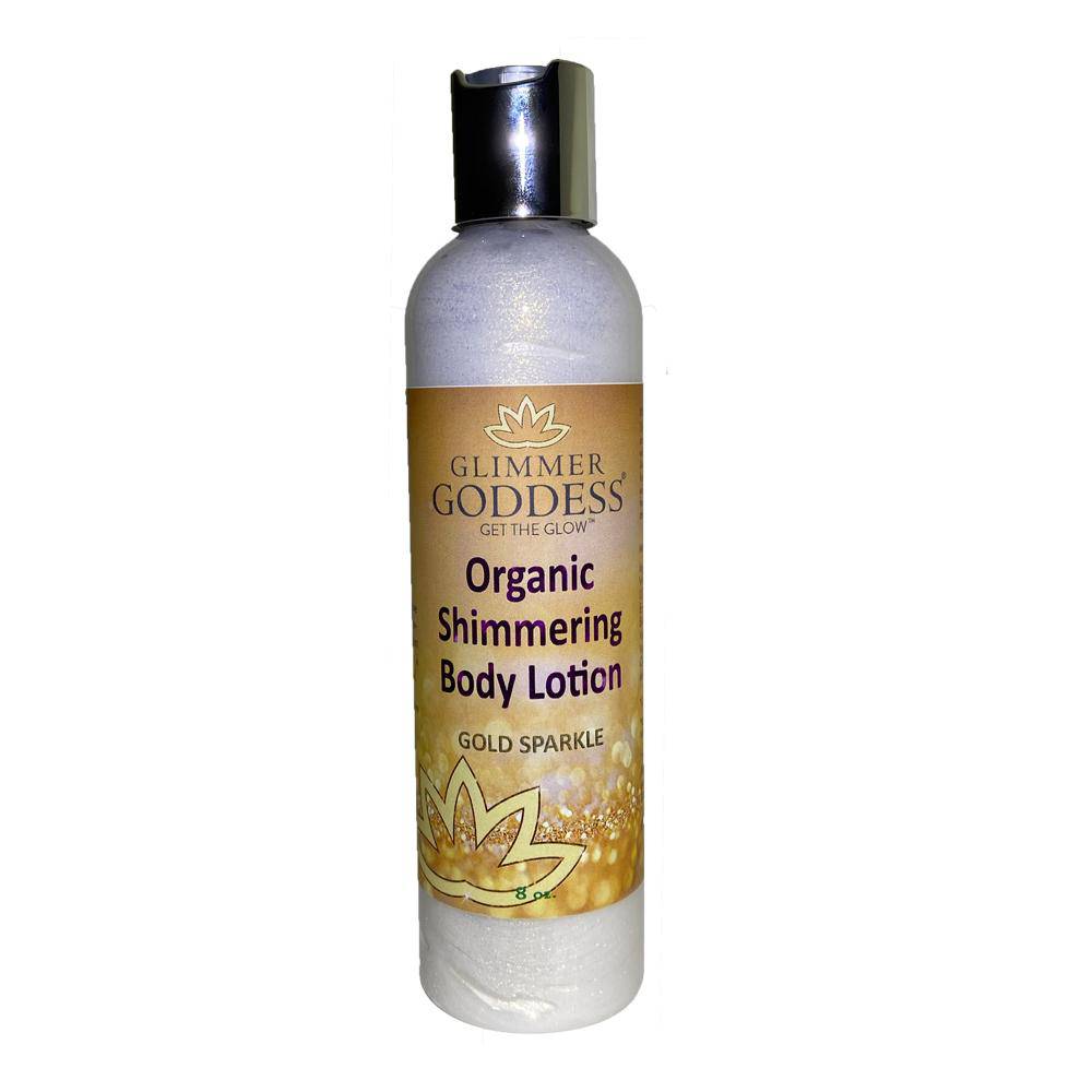 Organic Gold Shimmer Body Lotion -Sparkle For All Skin Types