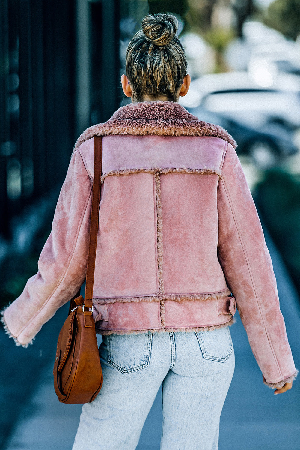 Dusty Pink Super Cute Suede Jacket