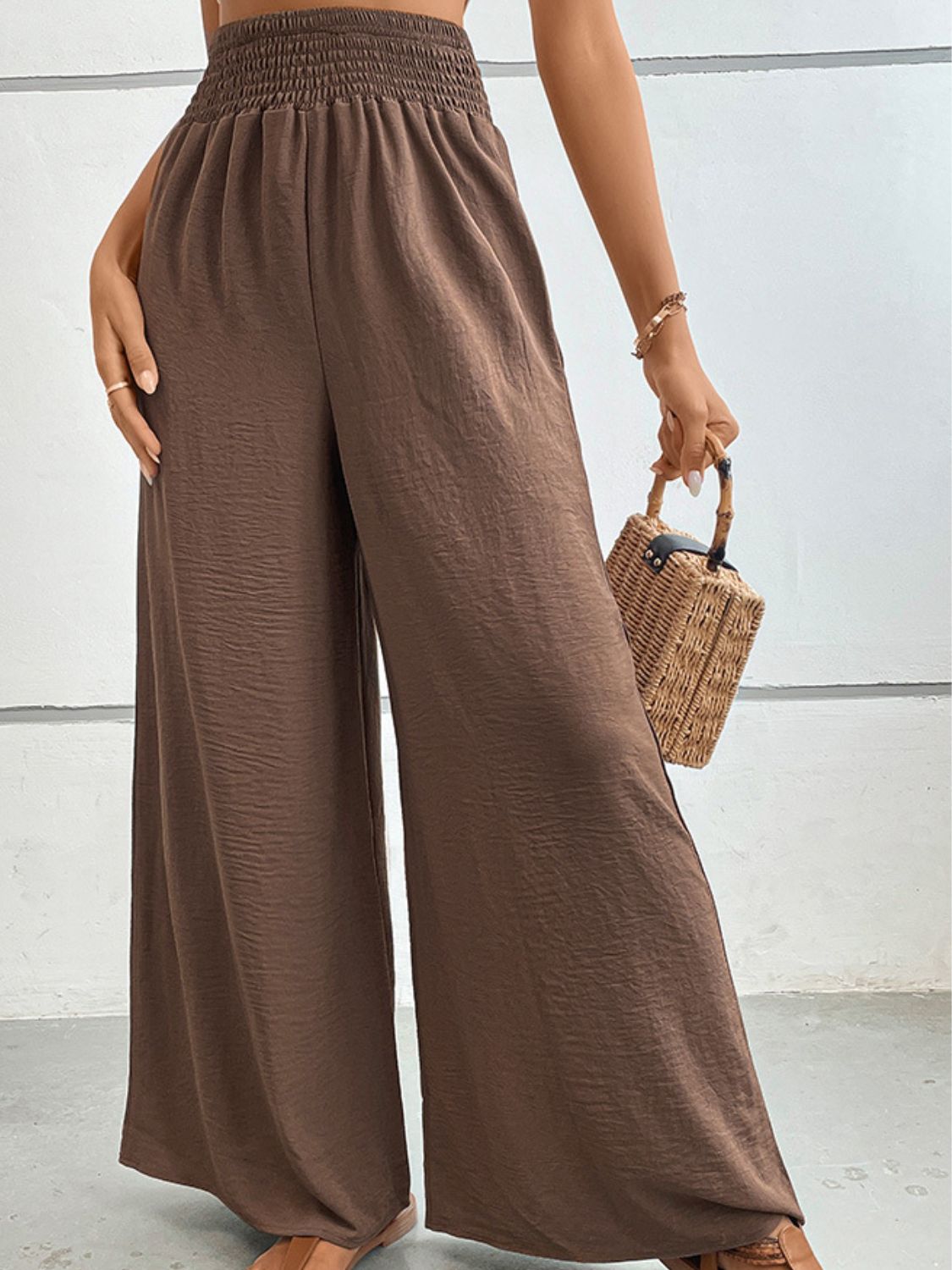 Wide Waistband Relax Fit Long Resort Pants