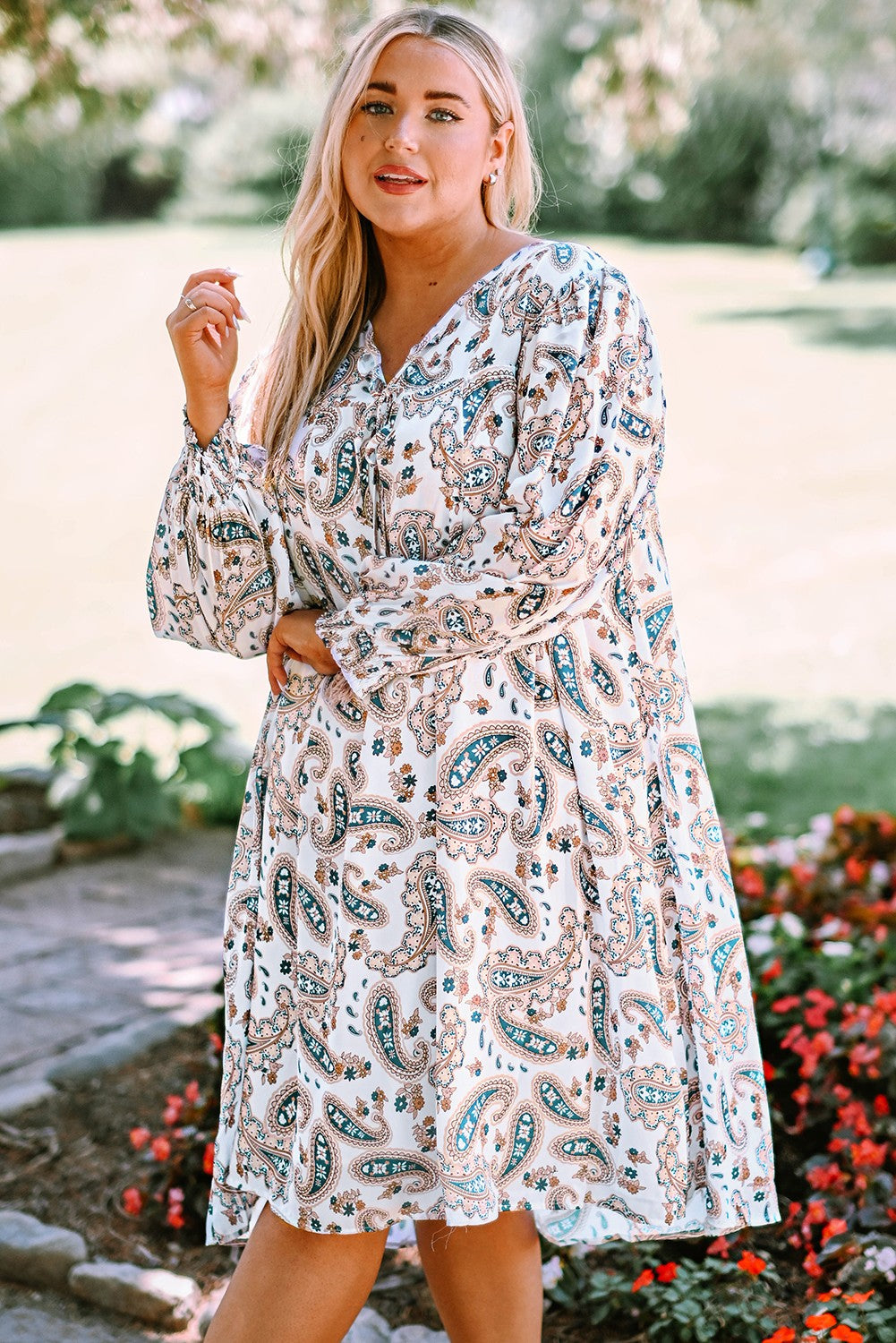 Plus Size Paisley Beach Dress