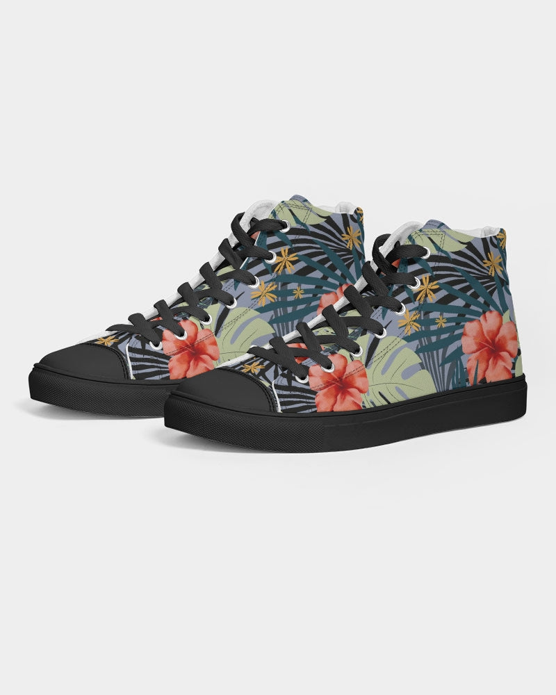 Hawaiian Hibiscus Women's Hightop Canvas Shoe 