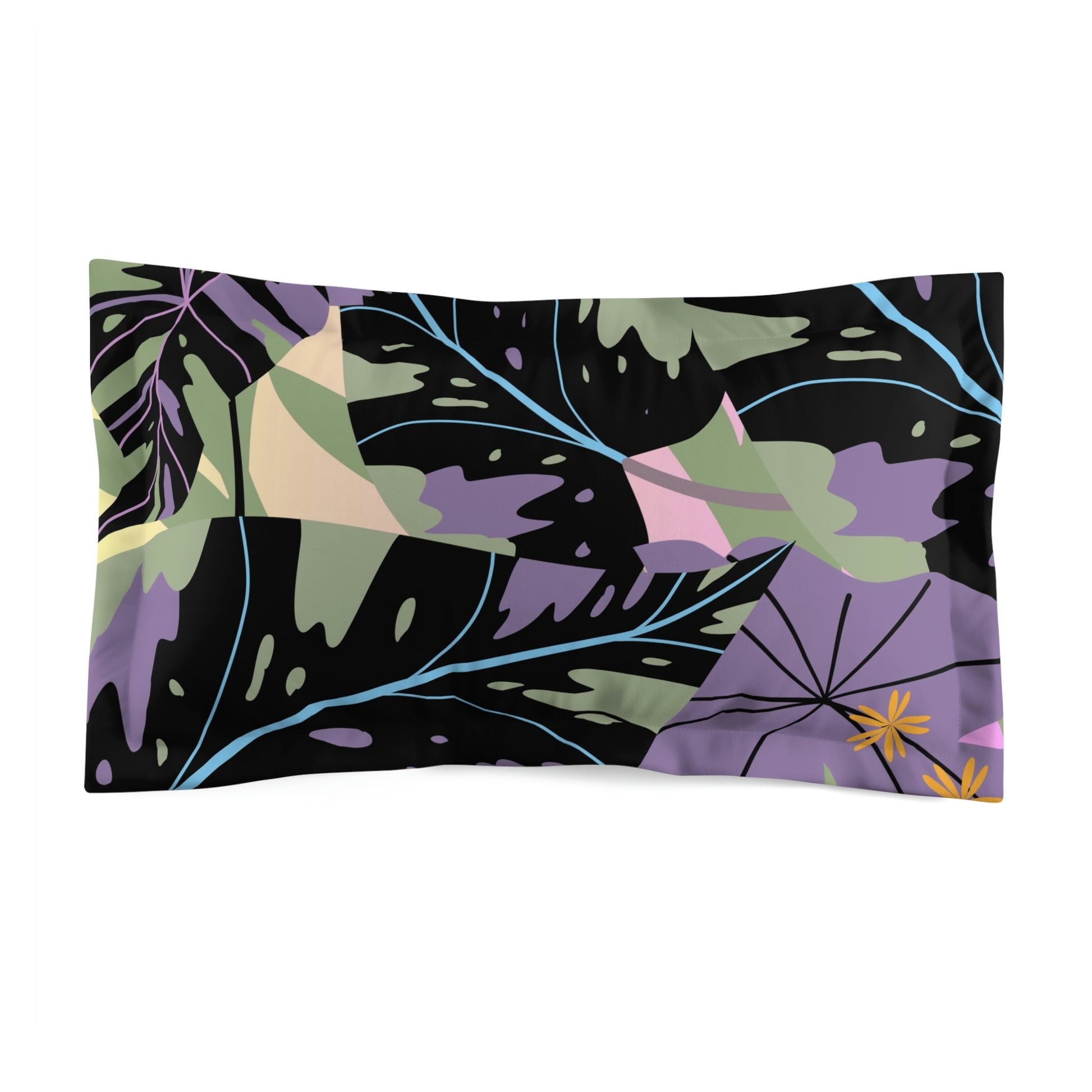 Lavender Jungle Custom Designed Tropical Pillow Sham