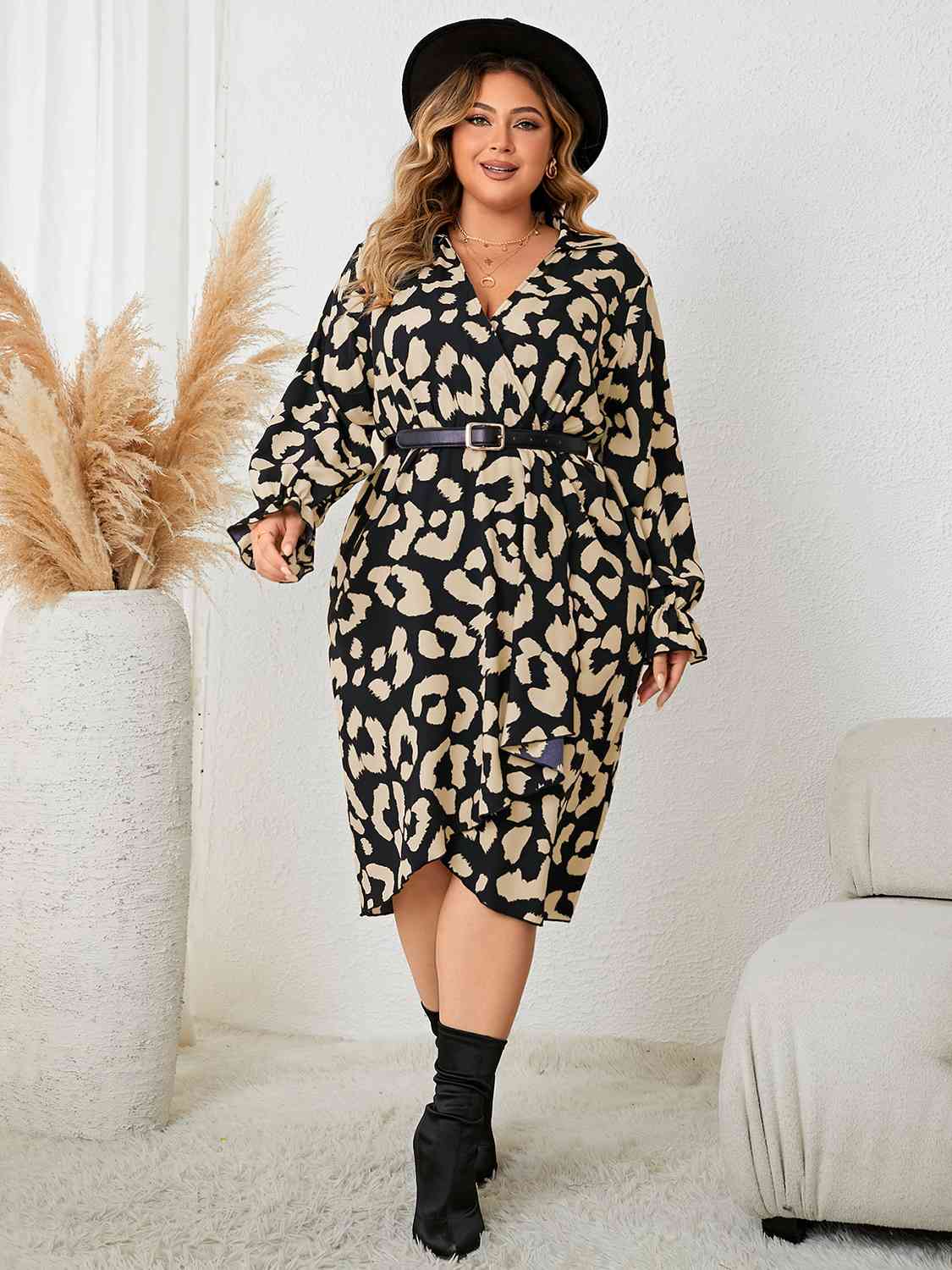 Plus Size Leopard Vacation Dress