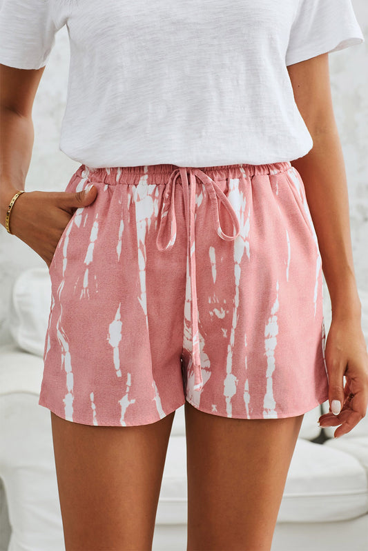 Tie-Dye Beach Shorts with Pockets