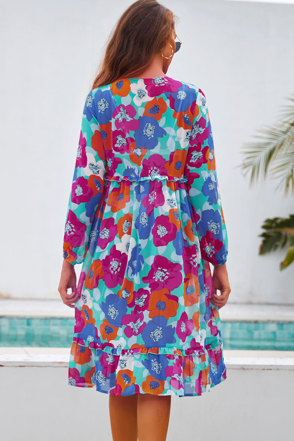 Floral Resort Style Swim Cover