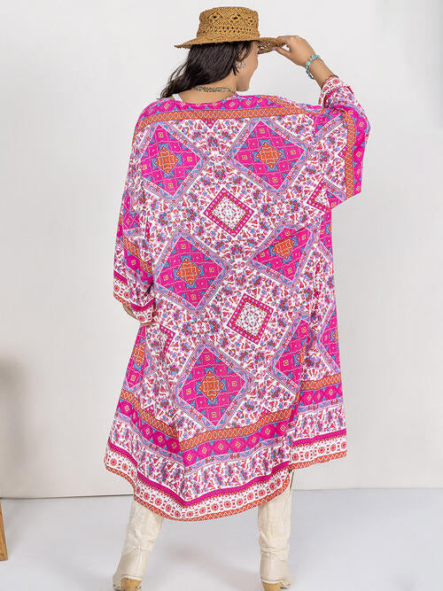 Plus Size Boho Beach Maxi Robe or Swim Cover