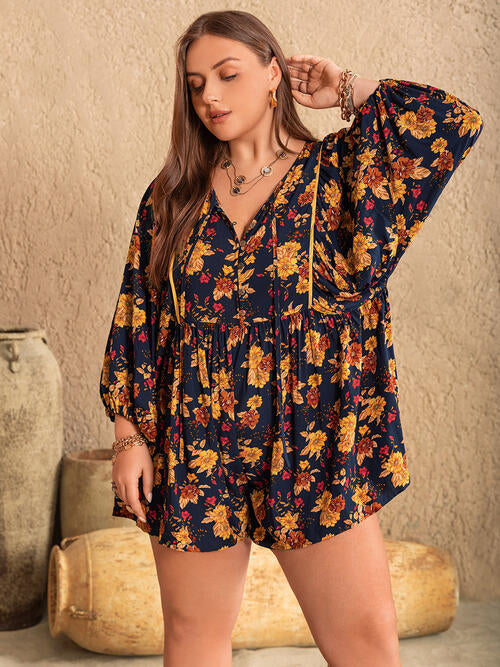 Plus Size Floral Boho Beachy Romper