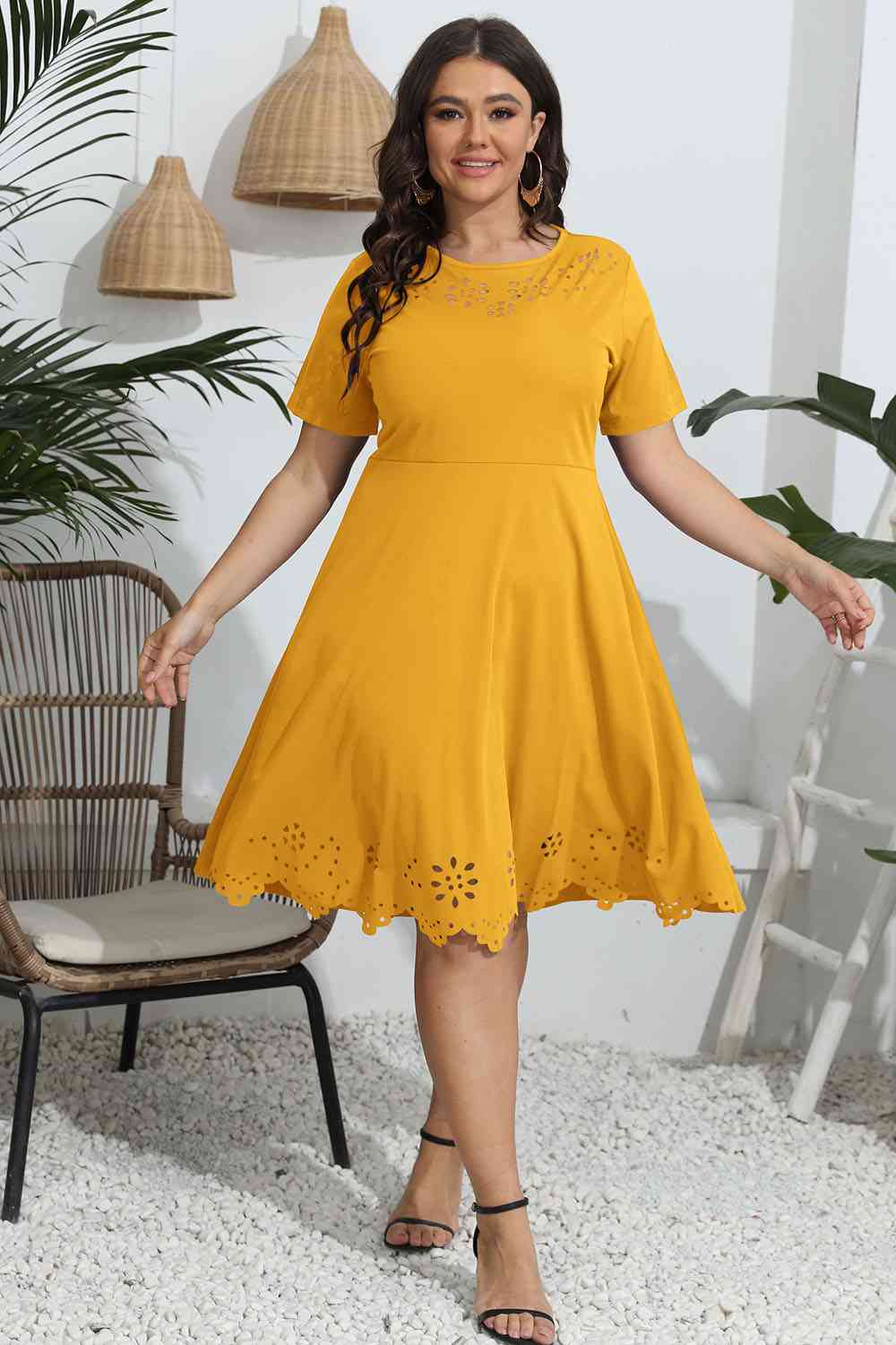 Black Plus Size Resort Vacation Dress