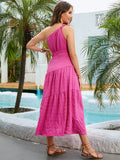 One-Shoulder Pink Beach Dress