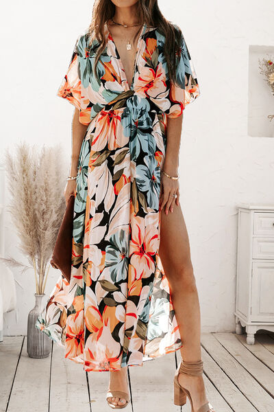 Tropical Plunge Resort Maxi Dress