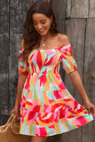 Multicolored Mod Mini Resort Dress