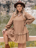 Plus Size Summer Mini Flounce Dress