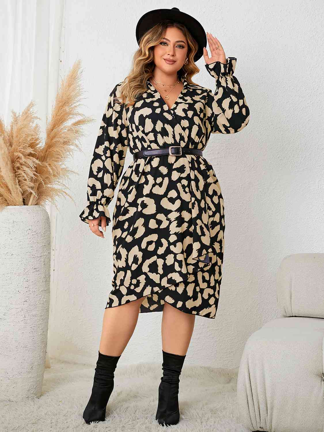 Plus Size Leopard Vacation Dress