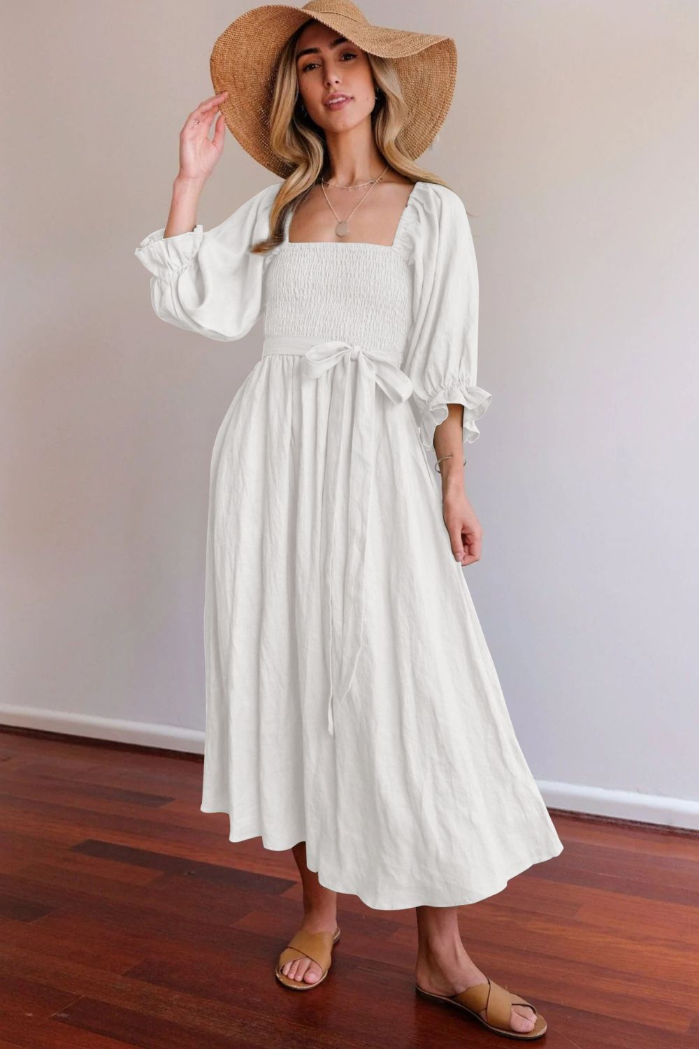 Romantic Flounce Vacation Maxi Dress