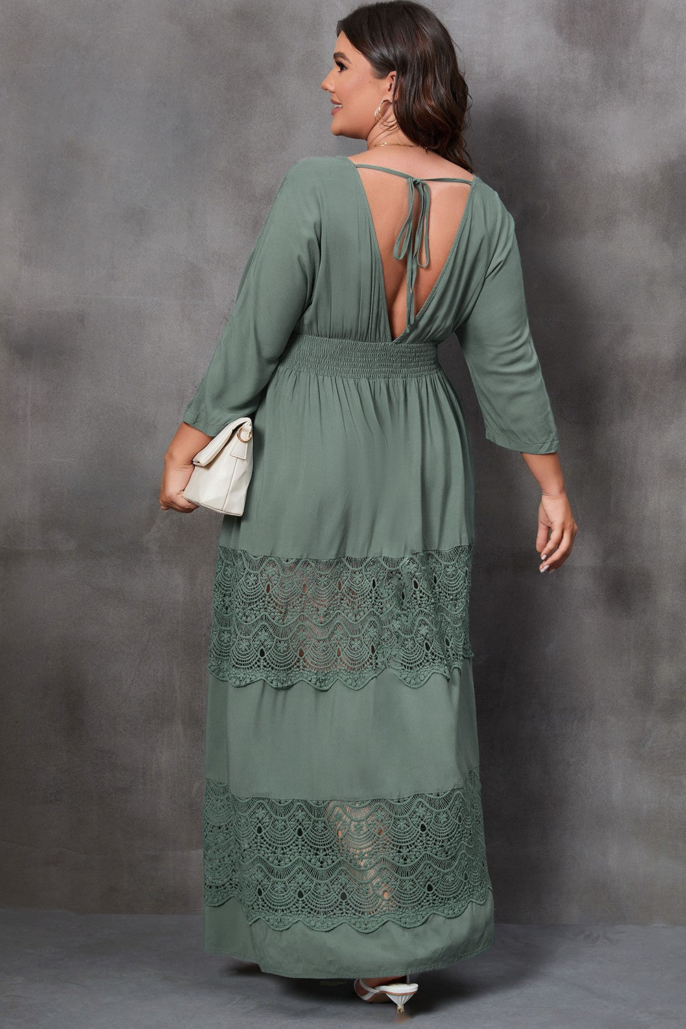 Plus Size Crochet Maxi Dress