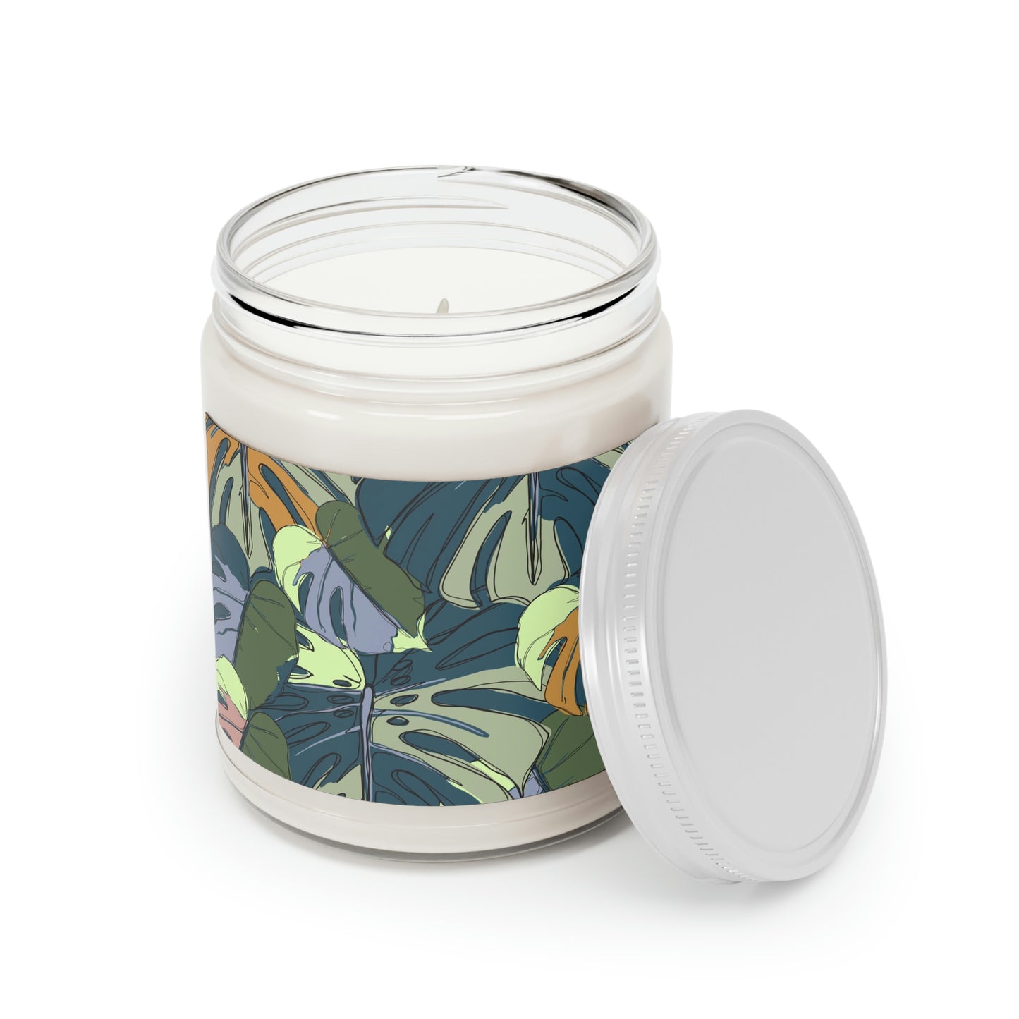 Hawaii Monstera Collection Scented Candles, 9oz Soy Candle and Cotton Wick