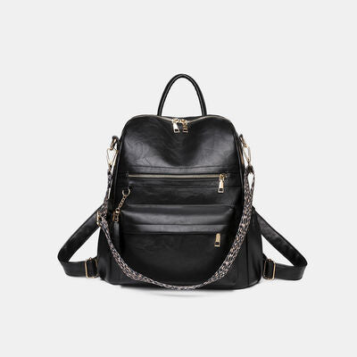 PU Leather Convertible Resort Backpack