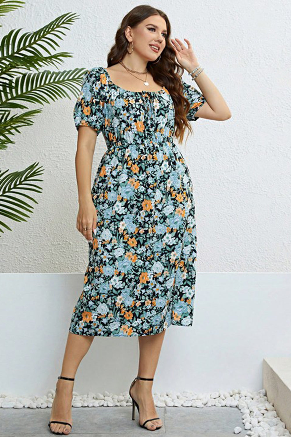 Plus Size Floral Summer Dress