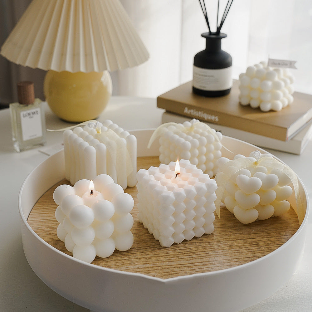 Cube Boho Style Candles