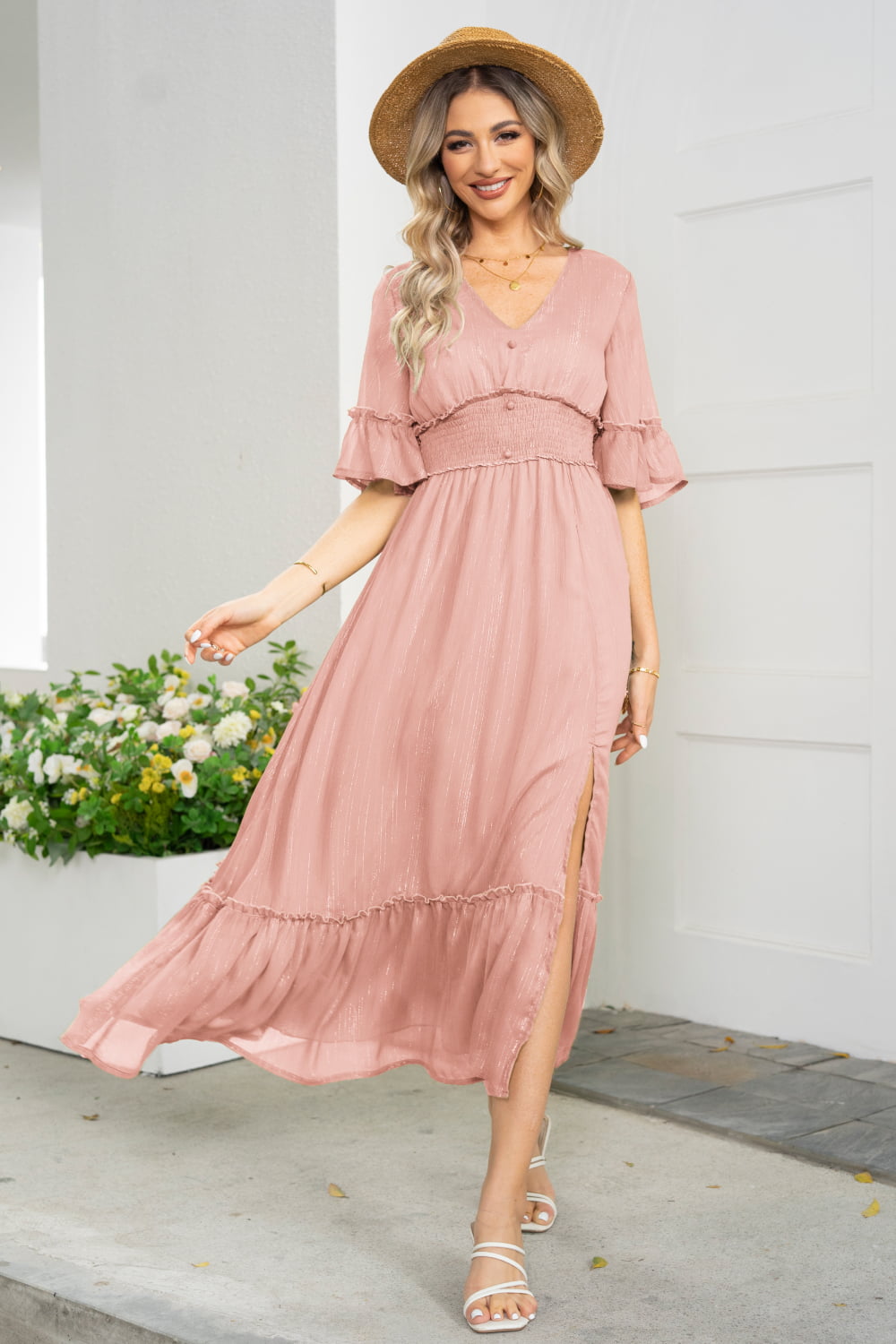 Pink Beach Resort Maxi Dress