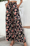 Floral Pull-On Wide Leg Resort Pants