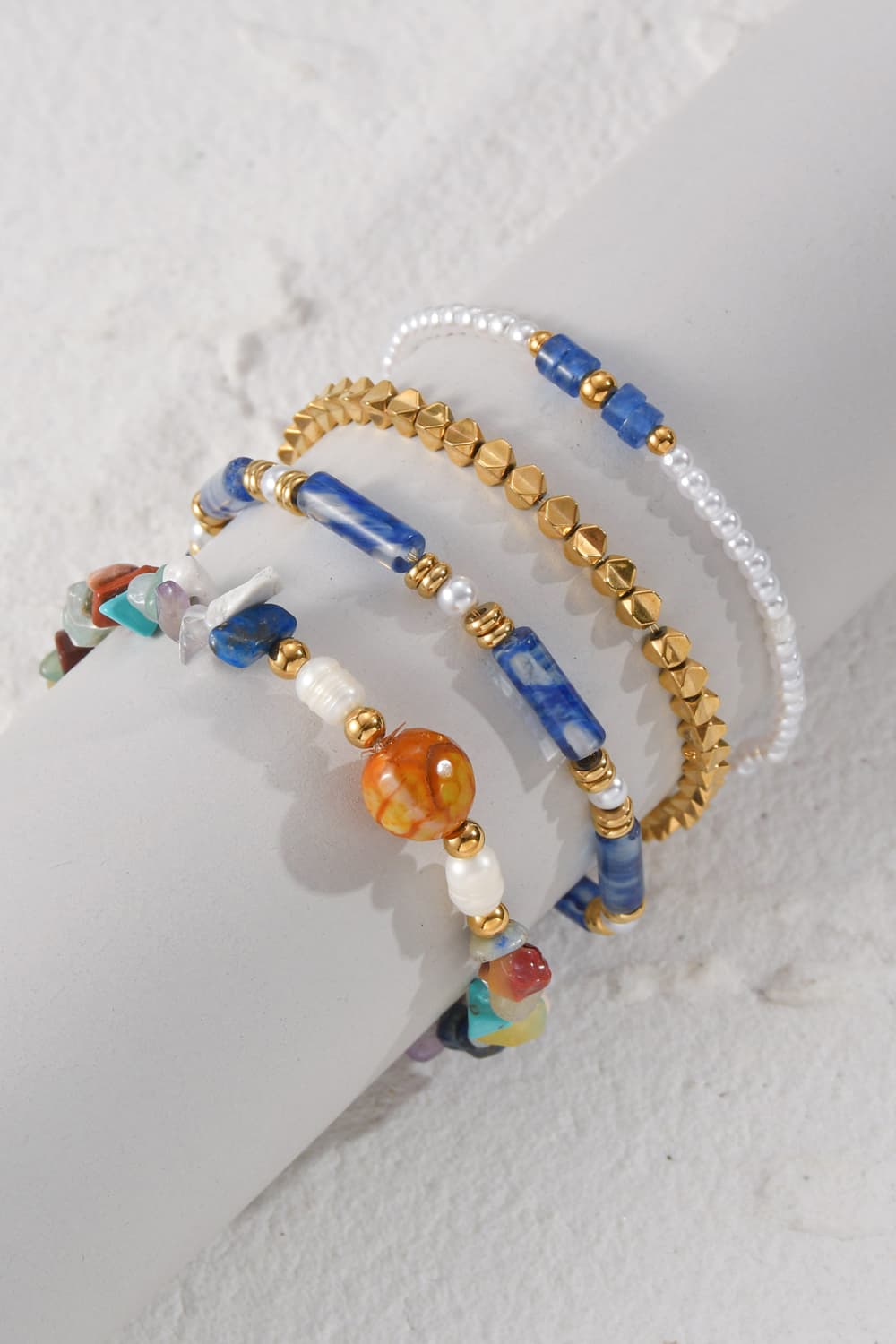 Four-Piece Beach Vibes Beaded Boho Bracelet Set