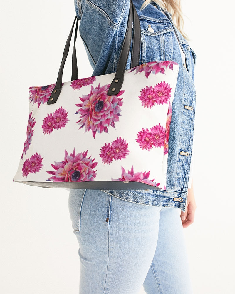 Luxe Pink Flowers Stylish Tote