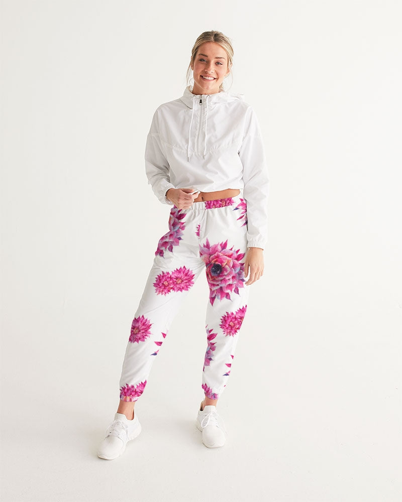Luxe Pink Flowers Women's Track Pants