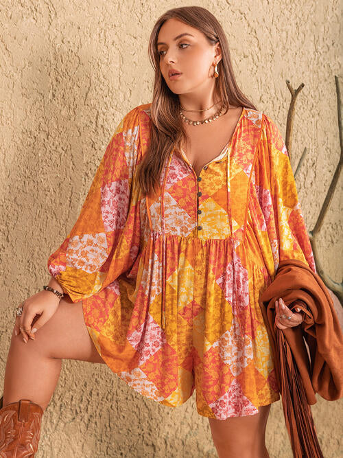 Plus Size Floral Boho Beachy Romper