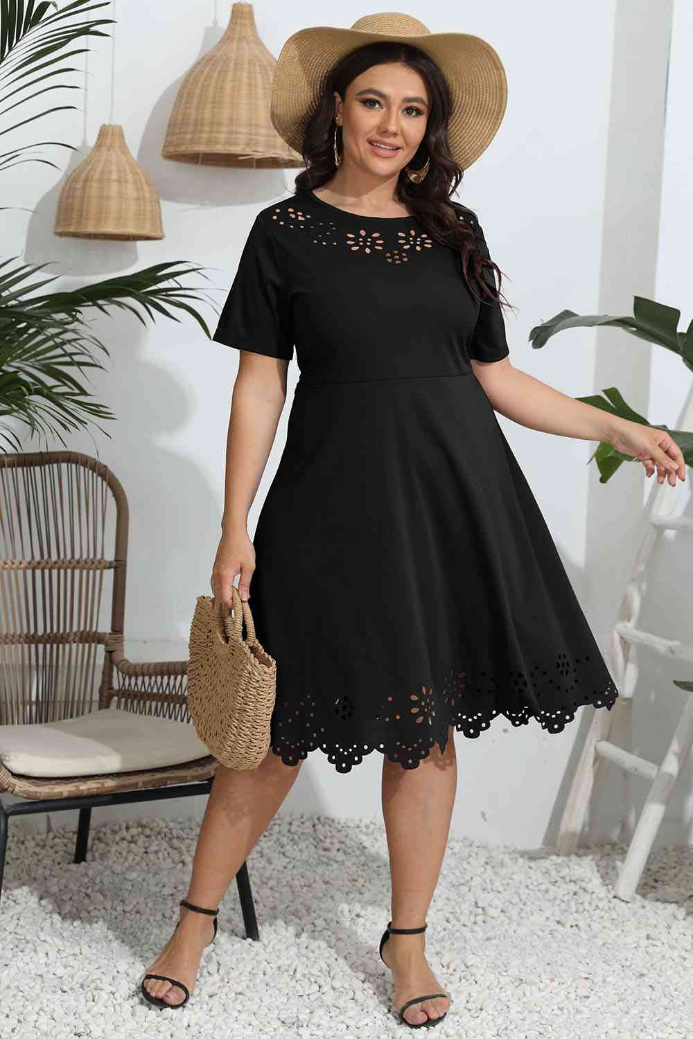 Black Plus Size Resort Vacation Dress