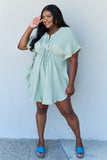 Plus Size Short Vacation Dress & Swim Cover