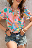 Resort Wear Flounce Sleeve Blouse