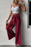 Elegant Tie Front Wide Leg Resort Pants