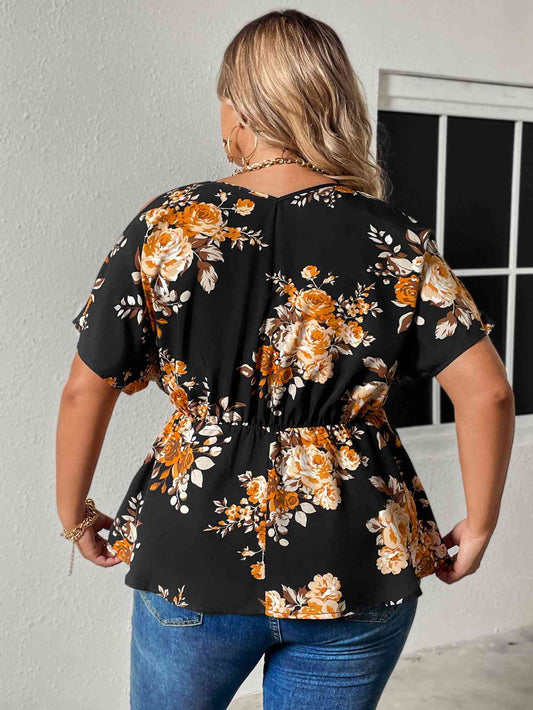 Plus Size Floral Vacation Top