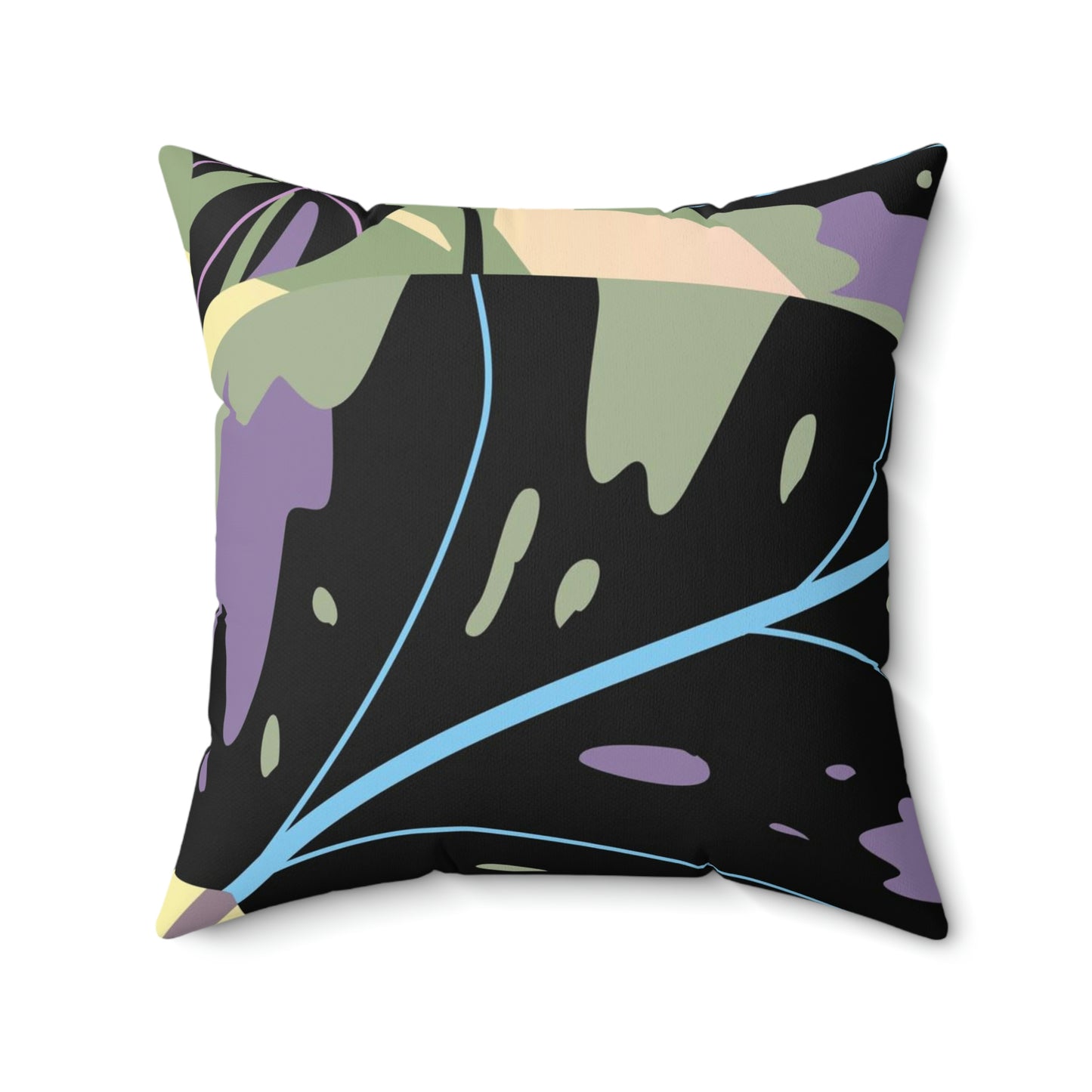 Lavender Jungle Custom Designed Tropical Art Throw Pillow