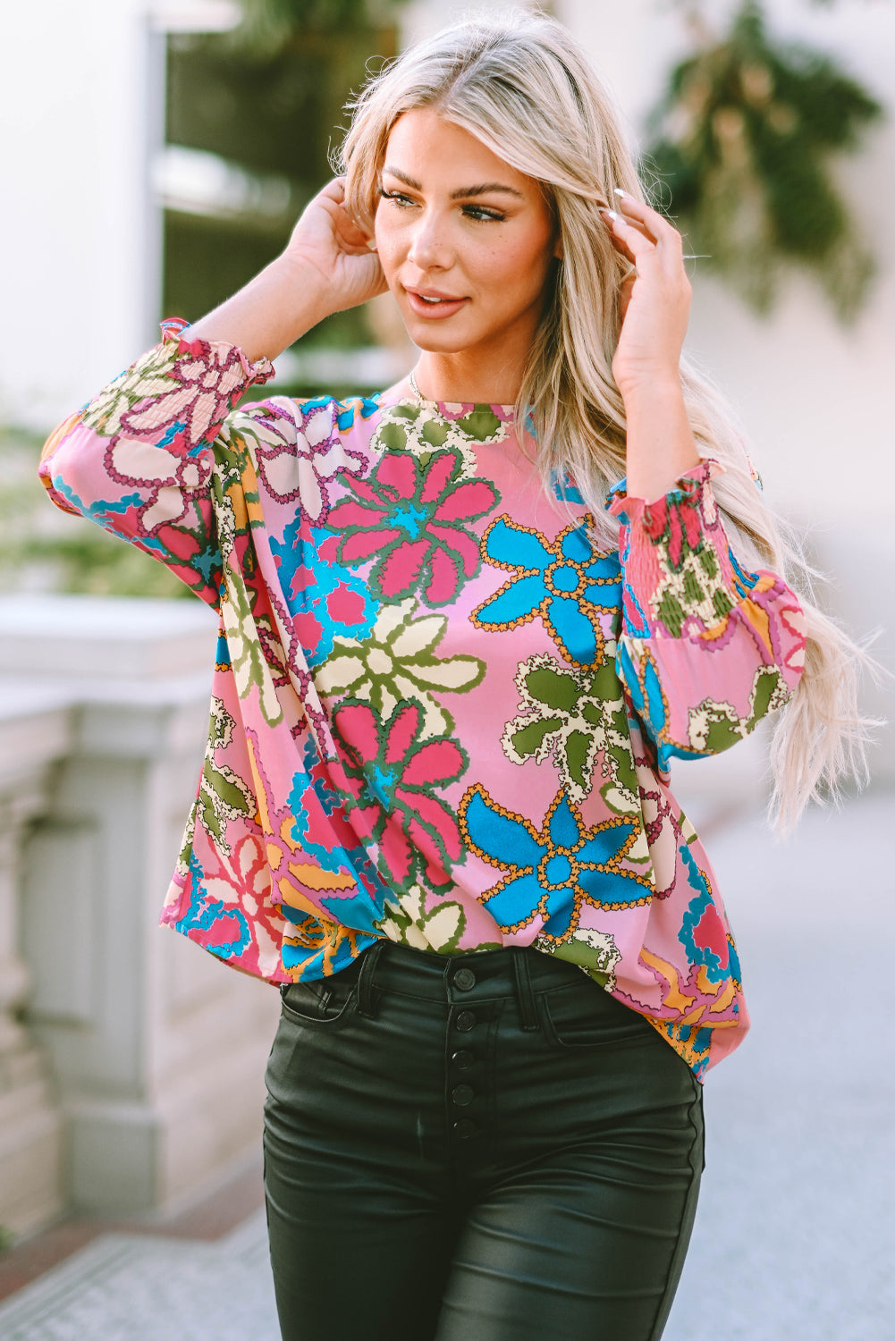 Cute Floral Resort Blouse