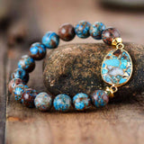 Natural Stone Beachy Beaded Bracelet