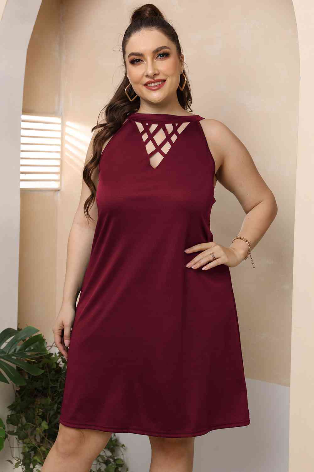 Plus Size Sleeveless Dress