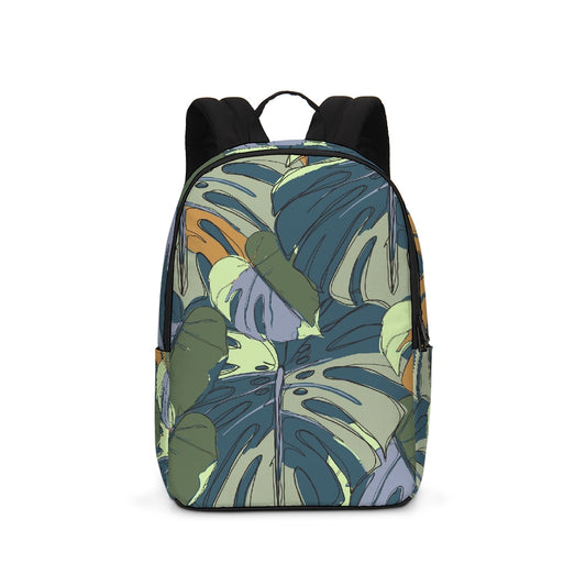 Hawaii Monstera Tropical Print Large Backpack