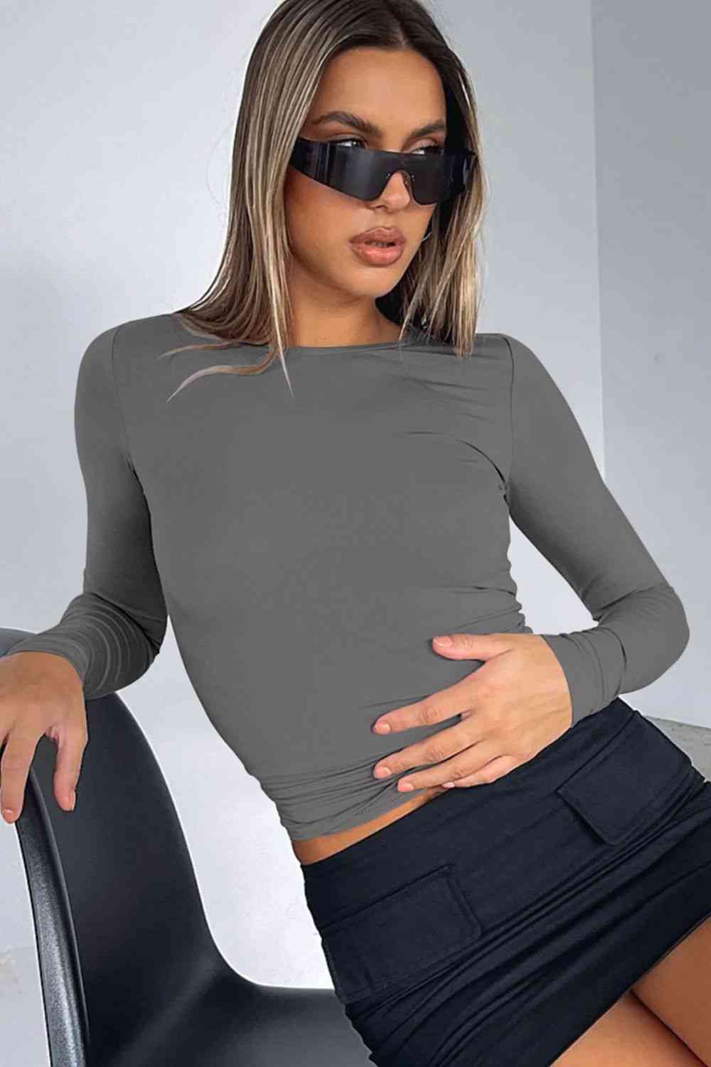 Plus Size Round Neck Summer Top