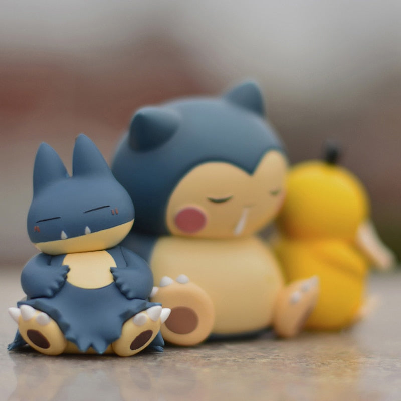 Pokémon - Sleepy Chibi Snorlax, Munchlax, and Psyduck Plush Toys, Anime Characters