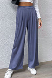 Wide-Leg Pants Resort Pants with Pockets