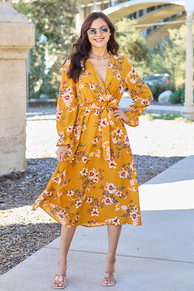 Classic Floral Resort Midi Dress