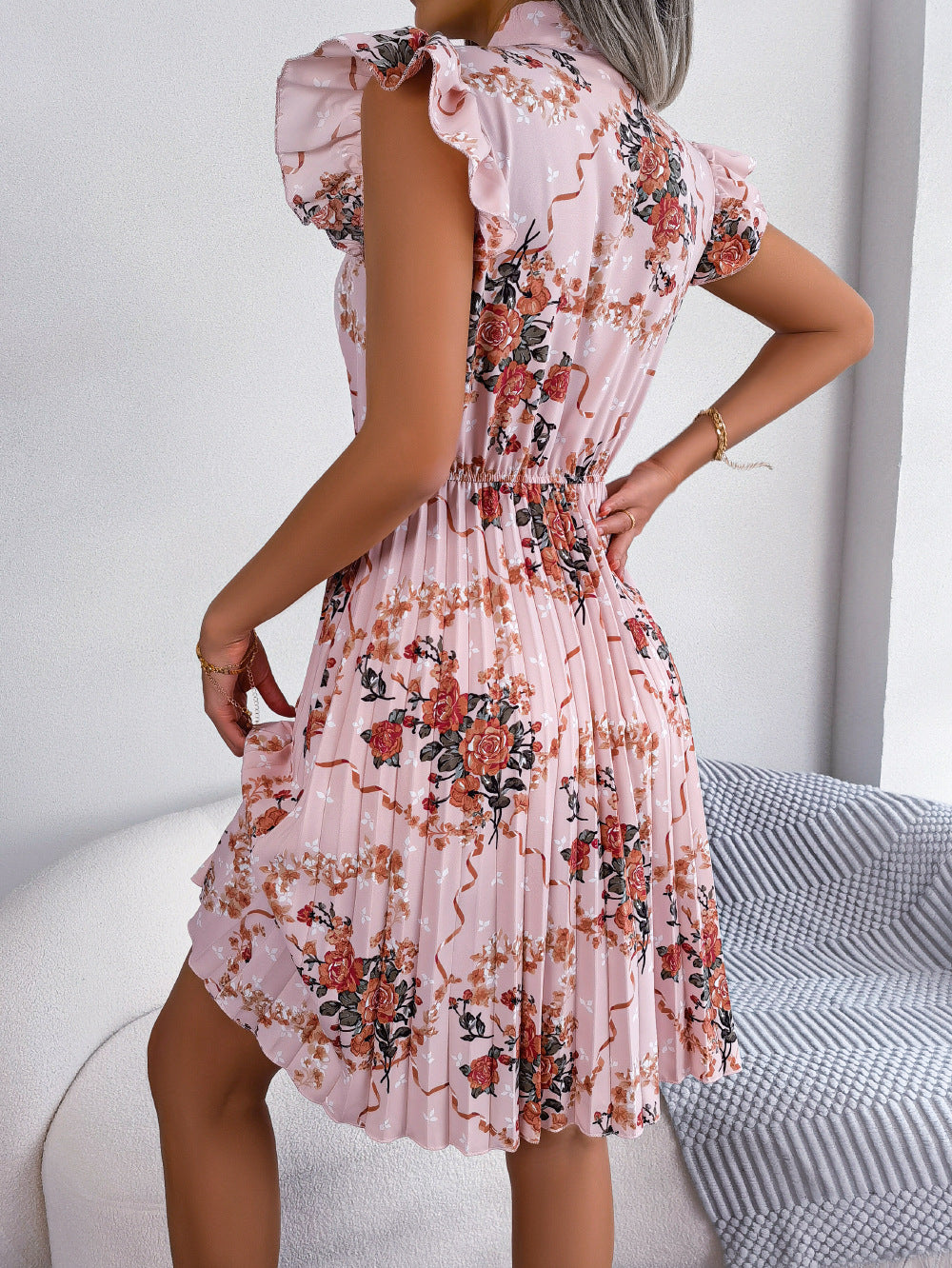 Bow Tie Floral Resort Dress