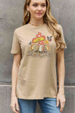 Mushroom & Butterfly Graphic Cotton T-Shirt