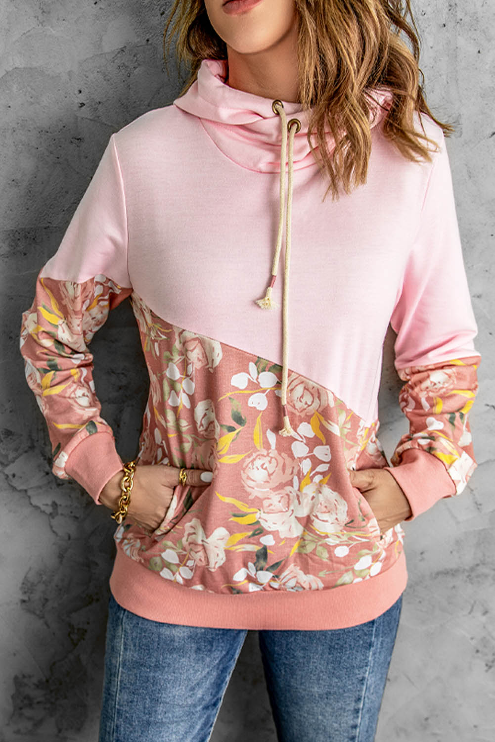 Floral Women's Drawstring Hoodie