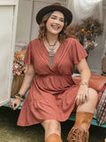 Plus Size Summer V Neck Dress